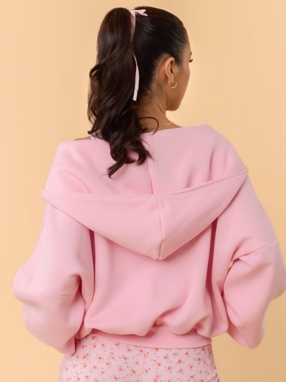 Blogilates Women's Marshmallow Full Zip Hooded Sweatshirt - Pink L